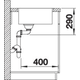 Blanco spoeltafel andano 450-if man.