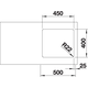Blanco spoeltafel andano 450-u man