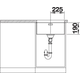 Blanco spoeltafel andano 450-u man