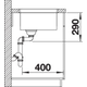 Blanco spoeltafel andano 450-u man