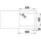 Blanco spoeltafel andano 500-if man.