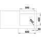 Blanco spoeltafel andano 500-u man.