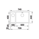 Blanco spoeltafel andano 500/180-u br man.