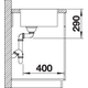 Blanco spoeltafel andano 700-if man.