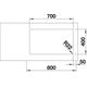 Blanco spoeltafel andano 700-u man.