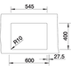 Blanco spoeltafel claron 340/180-u br man.
