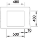 Blanco spoeltafel claron 450-if man.