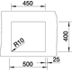 Blanco spoeltafel claron 450-u man.