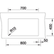 Blanco spoeltafel claron 700-u man.