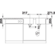 Blanco spoeltafel classimo 8-IF rvs