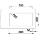 Blanco spoeltafel Etagon 700-U rock grey