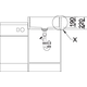Blanco spoeltafel panor 60 krist.wit gl 2 gaten