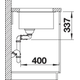 Blanco Subline 480/320-U links zacht wit manuele bediening