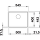 Blanco spoelb Subline 500-IF steelframe zwart manueel