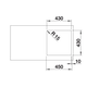 Blanco spoeltafel Supra 400-IF/A r12