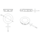 Solo ledspot d.58mm 2.4w 4000K 230V RVS-look+ 2 M + 2 meter kabel zonder stekker