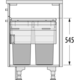 Hailo eurocargo-Synchro k.50cm 2x38l SoftClose