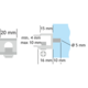 Schapdrager voor glas 5mm verstelbaar 4-10mm vernikkeld met pin
