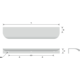 Greep edge round alu RVS look ba 2x80mm L 200mm
