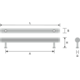 Greep qupon ba160 l186 walnoot/mat zwart