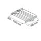 Schoenrek 60/100cm antraciet d.48cm uittrek
