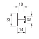 Horizontaal H-profiel PRH10V 4m alu zwart