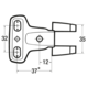 Projectsch.arm mb-6310 opliggend 16mm 270° nikkel