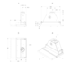 Novy telescopische dampkap 60 cm RVS knop