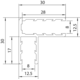 Hoekprofiel, voor 8 mm glas, L2300, glanzend aluminium