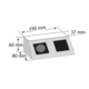 Mini box dubbele schakelaar + stopcontact