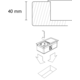 Versahit mono 1st b/f rvs+ kabel 2000 mm + kabel 2000 mm