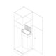 Hailo laundry houder voor vuilzak wit wandmontage