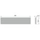 Luchtrooster voor oven wit 598x32-125mm