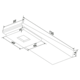 Set quadrat Led alu set 2 x 3W + schakelaar
