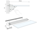Mono teo led glastablet 900mm 4,8W 230V 4000K