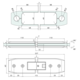 Scharnier serie 600 regelb.glas/glas 8/12mm i-lijn rvs look