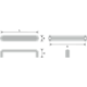Greep honey zamak zwart mat ba 320mm l332mm