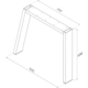 Pisa tafelpoot vrijstaand donkergrijs