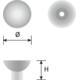 Knop tazza ø50x30 zamak mat zwart ijzerkleur