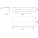 Greep drop b160 l190 zwart