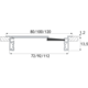 Kabeldoorvoer Exit titanium 100x240x13.5mm+deksel