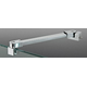 Stabilisatiestang wand/glas met dubbele scharnier, voor 8/12 mm glas, L557, geborsteld rvs effect