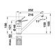 Blanco Wega II draaibaar messing chroom