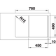 Blanco Axia III 45 S wit automatische bediening