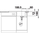 Blanco Axia III 45 S wit automatische bediening