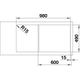 Blanco spoeltafel axia iii xl 6 s antr man+pl es