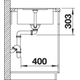 Blanco Metra 45 S-F zwart automatische bediening