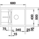 Blanco spoeltafel metra 45 s compact café au
