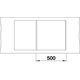 Blanco spoeltafel metra 5 s-f rock grey auto.