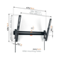 Tvm3615 wandsteun voor flatscreen 40-77" 35kg zwart kantelbaar 20°